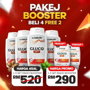 GLUCO SERUM 4 BTL 120ML + 2 BTL 70ML BOOSTER