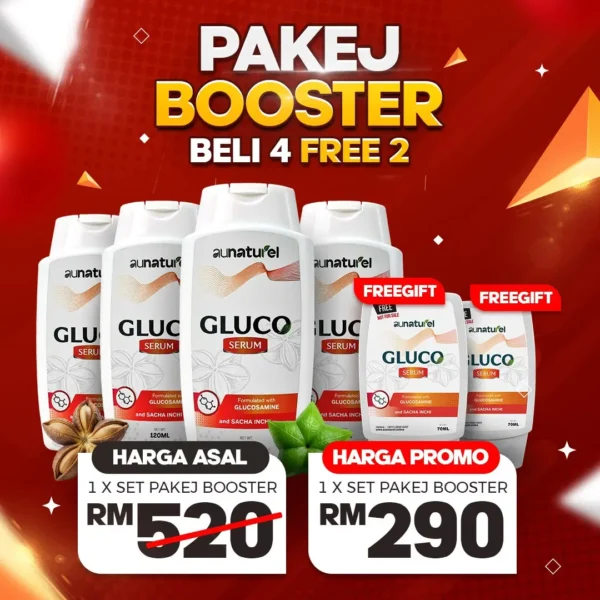 GLUCO SERUM 4 BTL 120ML + 2 BTL 70ML BOOSTER