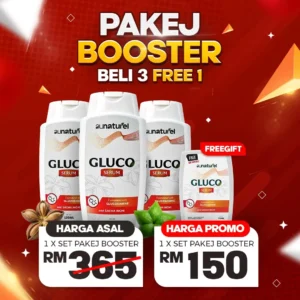GLUCO SERUM 3 BTL 120ML + 1 BTL 70ML BOOSTER
